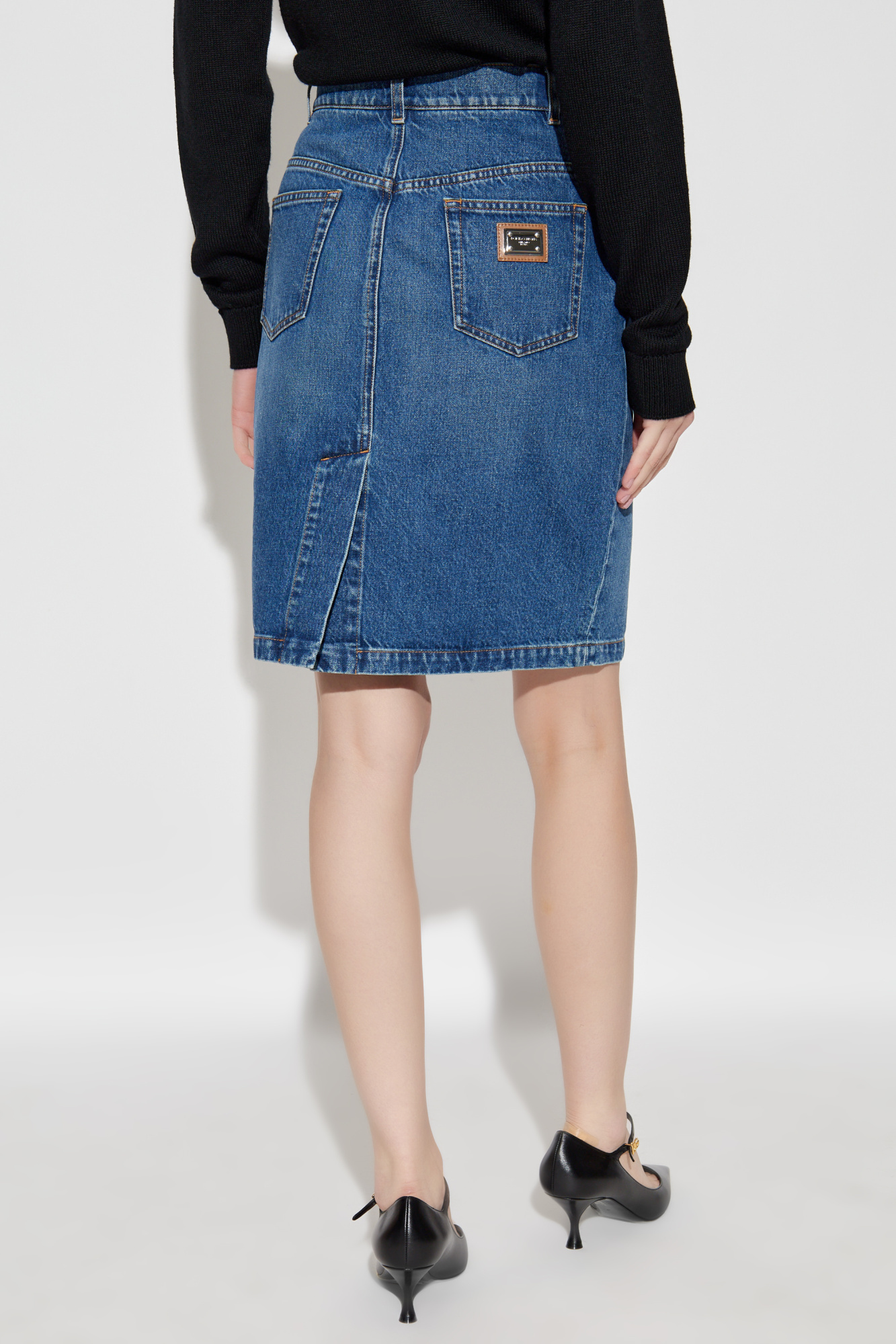スカート Dolce & Gabbana SS25 Denim skirt (F4CYADG8MS5 S9001) Denim mini skirt with rips in Blue for Women | Dolce&Gabbana® US
